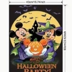 Disney Halloween Party Poster with Black and Orange